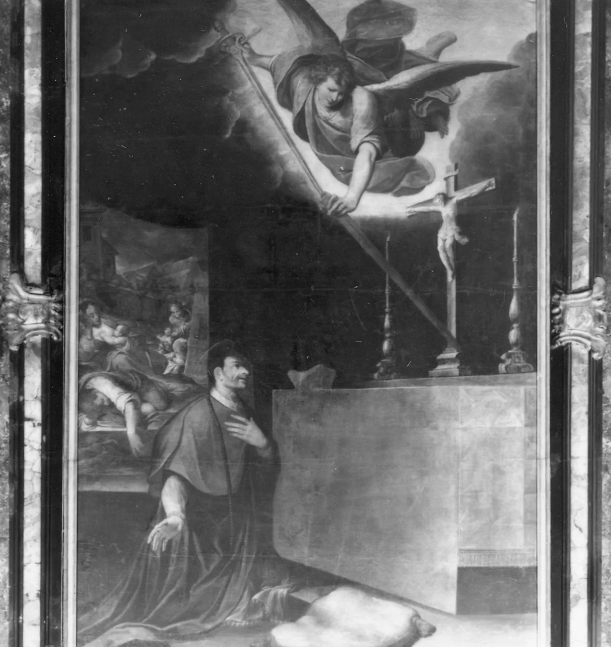 San Carlo Borromeo prega per la fine della peste - Piacenza
